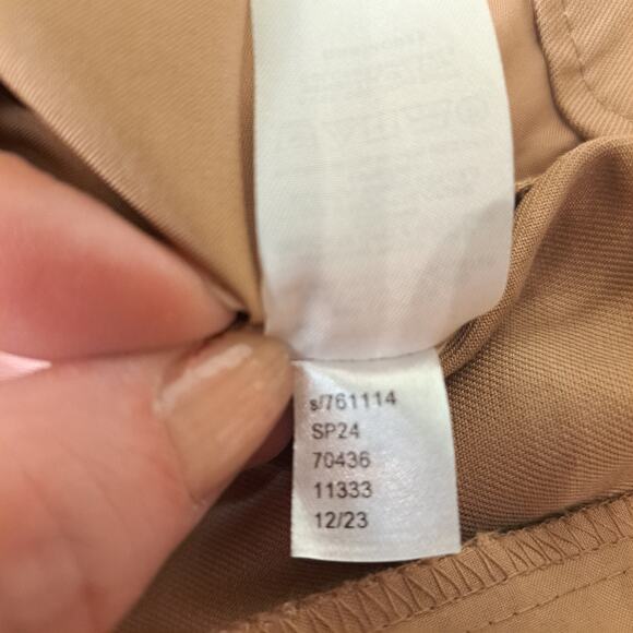 Loft Wide Leg Khaki Tan Cargo Casual Utility Pants Size 18P - Picture 6 of 11